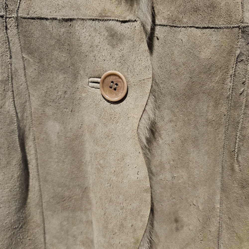Sale! Was $79 Sheri Bodell Suede Rabbit Fur Jacket - Picture 9 of 13
